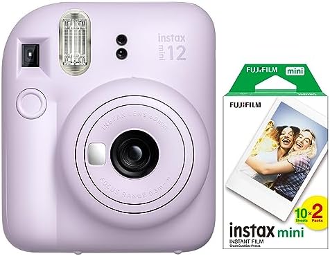 Instax mini 12 Lila Fotoğraf Makinesi ve 20'li mini Film
