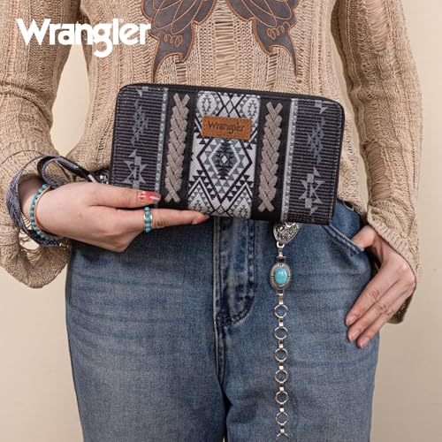 Image of X Wrangler Wristlet Western Wallet Boho Aztec Credit Card Holder for Women