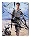 Disney Star Wars Rey & BB-8 Silky Soft Plush Throw Blanket 40" x 50" 102 x 127 cm