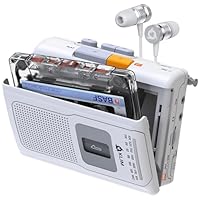 KLIM K8 Kassettenspieler - Kassettenrekorder - NEU Cassette Player - AM/FM Kassettenradio - Eingebautes Mikrofon & Lautsprecher - Kopfhöreranschluss & Ohrhörer - Weiß