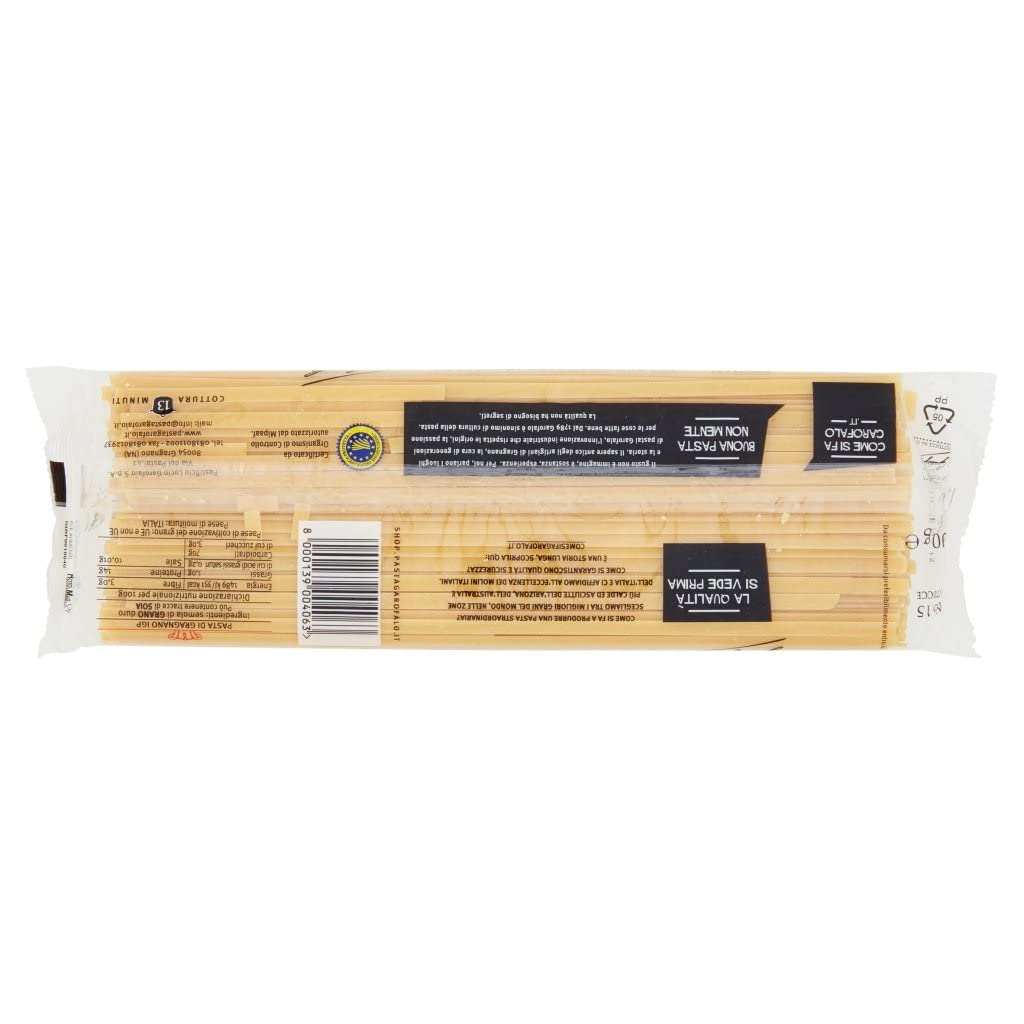 10x Fettucce N. 15 Neapolitanische Hartweizengrieß Packung mit 500g Pasta IGP + Italian Gourmet polpa 400g