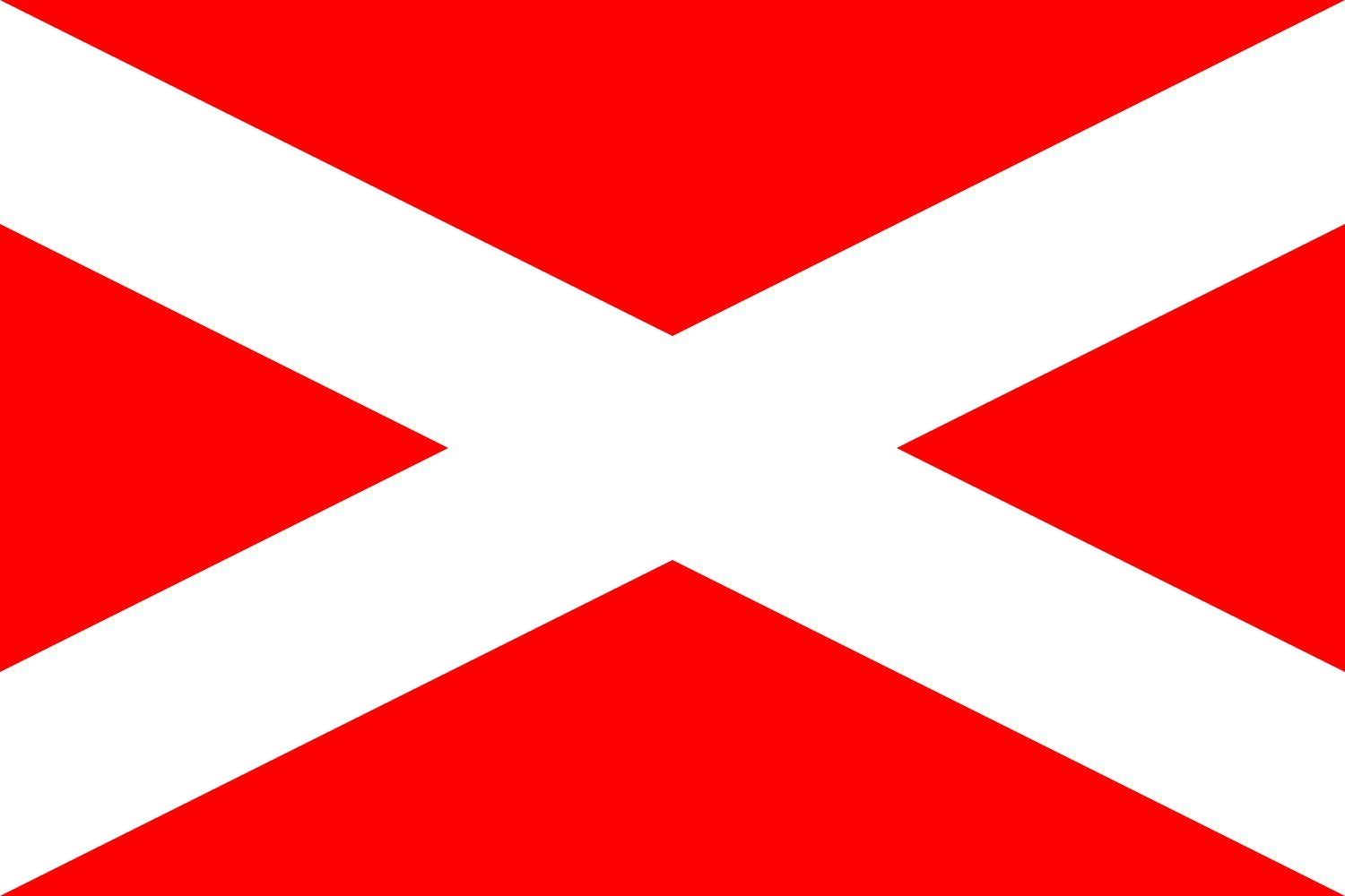Drapeau Prachatice CZ grand modèle pavillon ville de Prachatic město v République Tchèque
