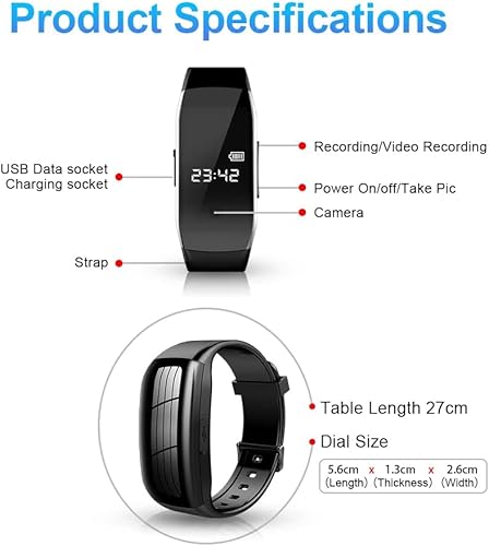 Miniatura 3 de Cámara espía con cámara oculta, 32 GB, portátil, pequeña cámara de niñera, cámara oculta de seguridad, cuerpo de cámara oculta para mascotas, cámara