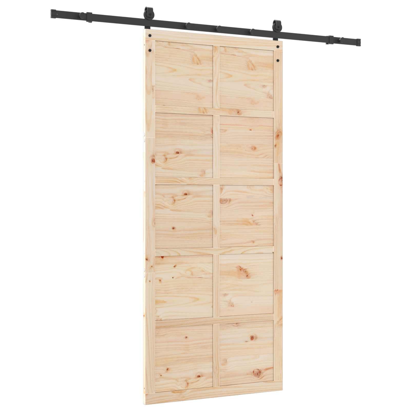 Puerta corredera de madera maciza de pino, 80 x 208 cm
