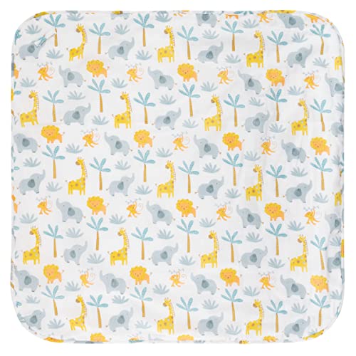Image of Stephen Joseph Baby Muslin Hooded Towel with Washcloth, Zoo