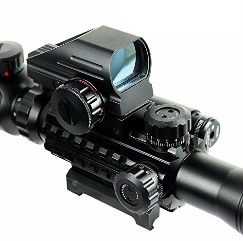 Thea C4-12X50 Scope Dual Illuminated Reticle W/Green Laser Sight And 4 Tactical Holographic Dot Reflex Sight (12 Month Warranty) (Green) #TOP3