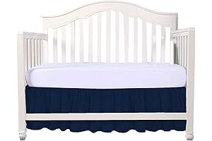 Navy Blue Crib Bed Skirt - The Perfect Touch for Your Baby's Nursery