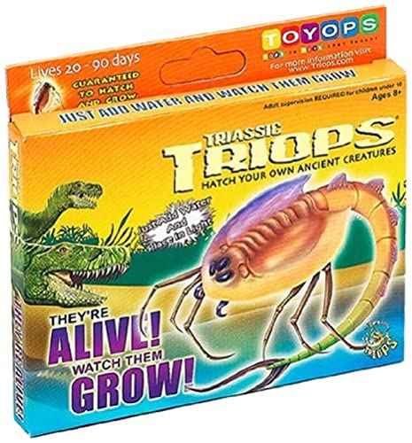 TRIASSIC TRIOPS - Contains Triops Eggs, Food, Instructions and Helpful Hints to Hatch and Grow Your Own Prehistoric Creatures, Fun Educational Toy for Kids