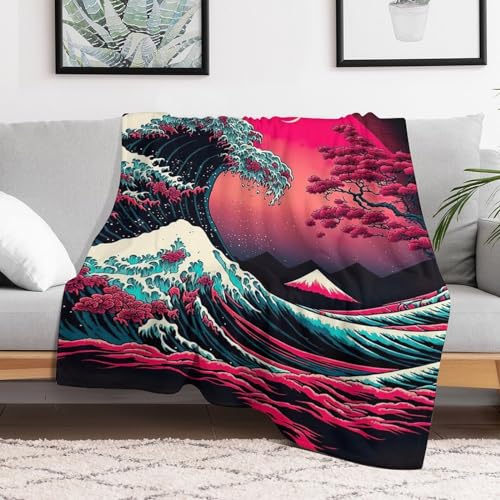Couverture douce en flanelle de luxe Japan Art 180×200cm - 3