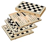 Altersempfehlung: ab 6 Jahren Philos 2519 Schach-Backgammon-Dame-Set, Feld 50 mm