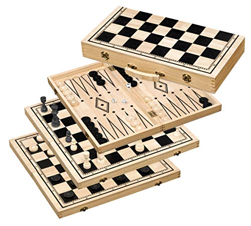 Preisvergleich Produktbild Philos 2519 Schach-Backgammon-Dame-Set, Feld 50 mm