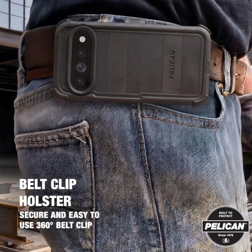 Image of Pelican Voyager Google Pixel 11 Pro Case with Belt Clip Holster - Black