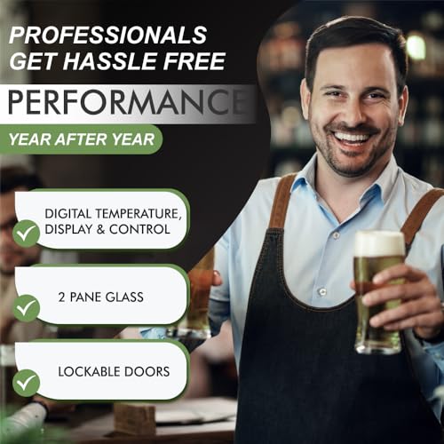 Image of ROCKWELL 130Ltr, Back Bar Cooler, Digital Temperature Display, Heavy Duty Design (BB120C, Black)
