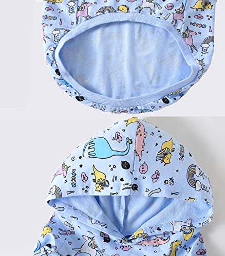 Dog Cotton Hoodie Pullover Sweatshirts Soft And Stretch Pets Clothes Dinosaur Unicorn Hooded For Small Dogs（Dino S） #TOP3