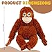 Imagen de CWENDANER Punch Monkey Peluche de 66 cm Mono Peluche Punch Gran Orangután Realista Mono Animal Animal Muñeca para abrazar y jugar