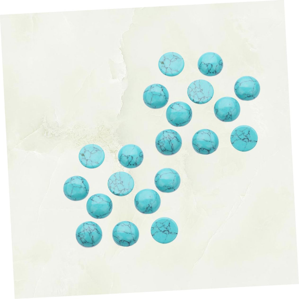 EXCEART 20Pcs 0.15 Inch Round Flat Bottom Turquoise Cabochon Stones for Jewelry Making DIY Crafts Beading Accessories - Image 3