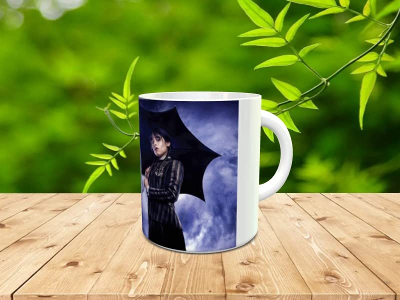 Genérico Personalized Mug Character Wednesday Ad. Gift for Fan TV Series Friends, Multi-coloured, 350 ml, 10 cm diámetro - Image 3