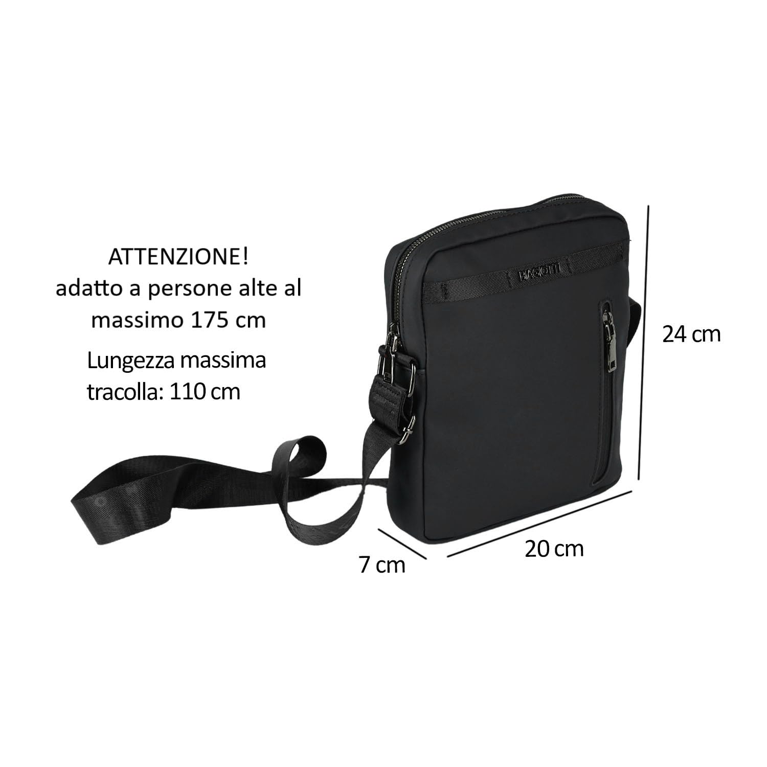 Biagiotti Uomo Set 3 pezzi con Zaino porta PC, Pochette e Borsello Uomo, In PU Impermeabile, Casual Elegante