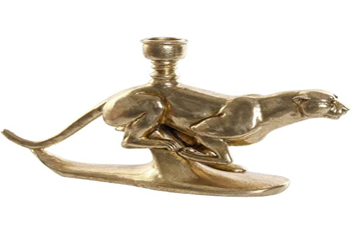 Candlestick Dkd Home Decor Resin Leopard (25 X 6 X 14 Cm)