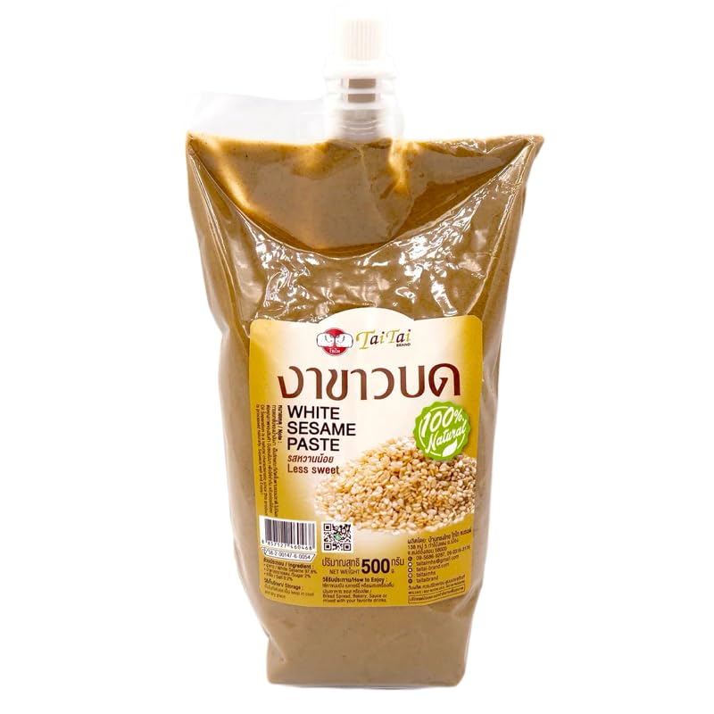ไทไท Creamy White Sesame Sauce, Versatile Condiment for Shabu, Salads, and Bread Spreads, Smooth Roasted Flavor for Cooking and Dipping (500g, Sugar-Free) image 3