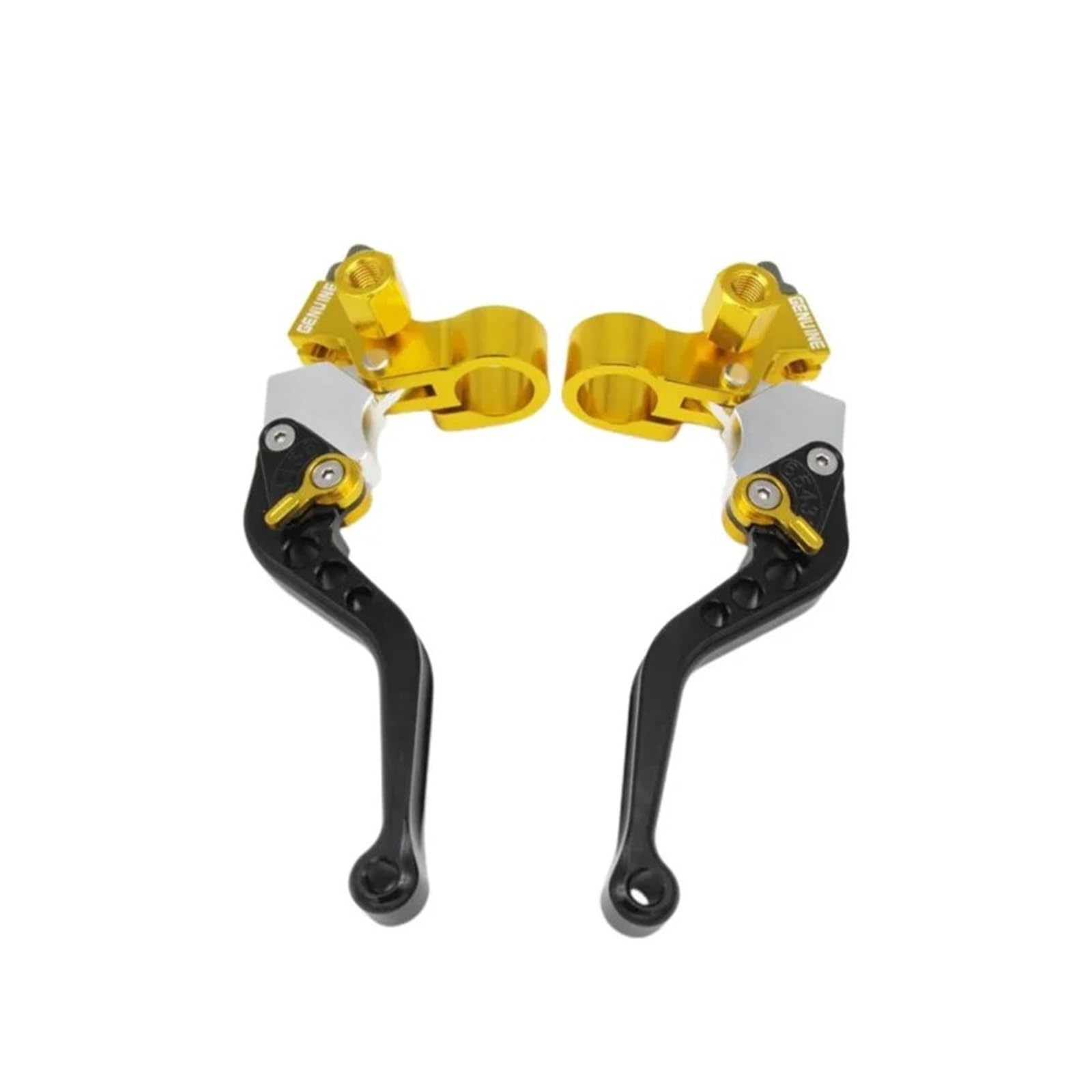 Jwqebns Gold Motorcycle Brake Clutch Levers For Kawasaki For Suzuki 22Mm Universal Motorcycle Brake Clutch Levers Drum Left And Right Handle Dual Hub(Gold)