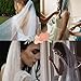 Cliory White Pearl Bride Veil Pearl Wedding Bridal Veil Short Wedding Veil Comb Bride Veil Bachelorette Party Veils for Women Wedding