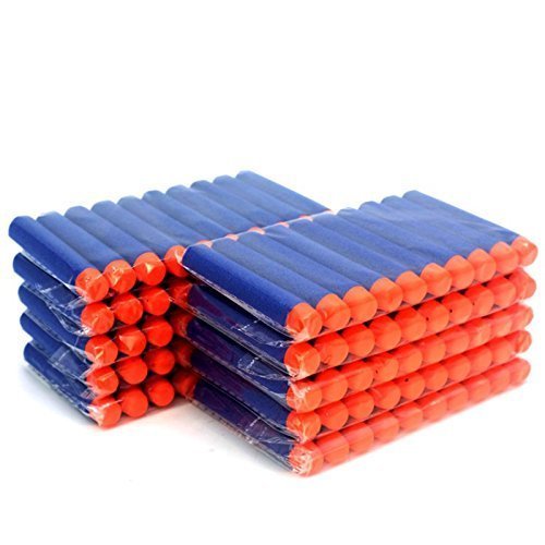 TOPWAYS® 100 Pcs 7.2cm Foam Dart Refill Bullet Strike Elite für Nerf Pfeile Pistole Gun Nerf N-Strike Elite Series Darts Blasters Spielzeugpistole (blau 100 Stück)