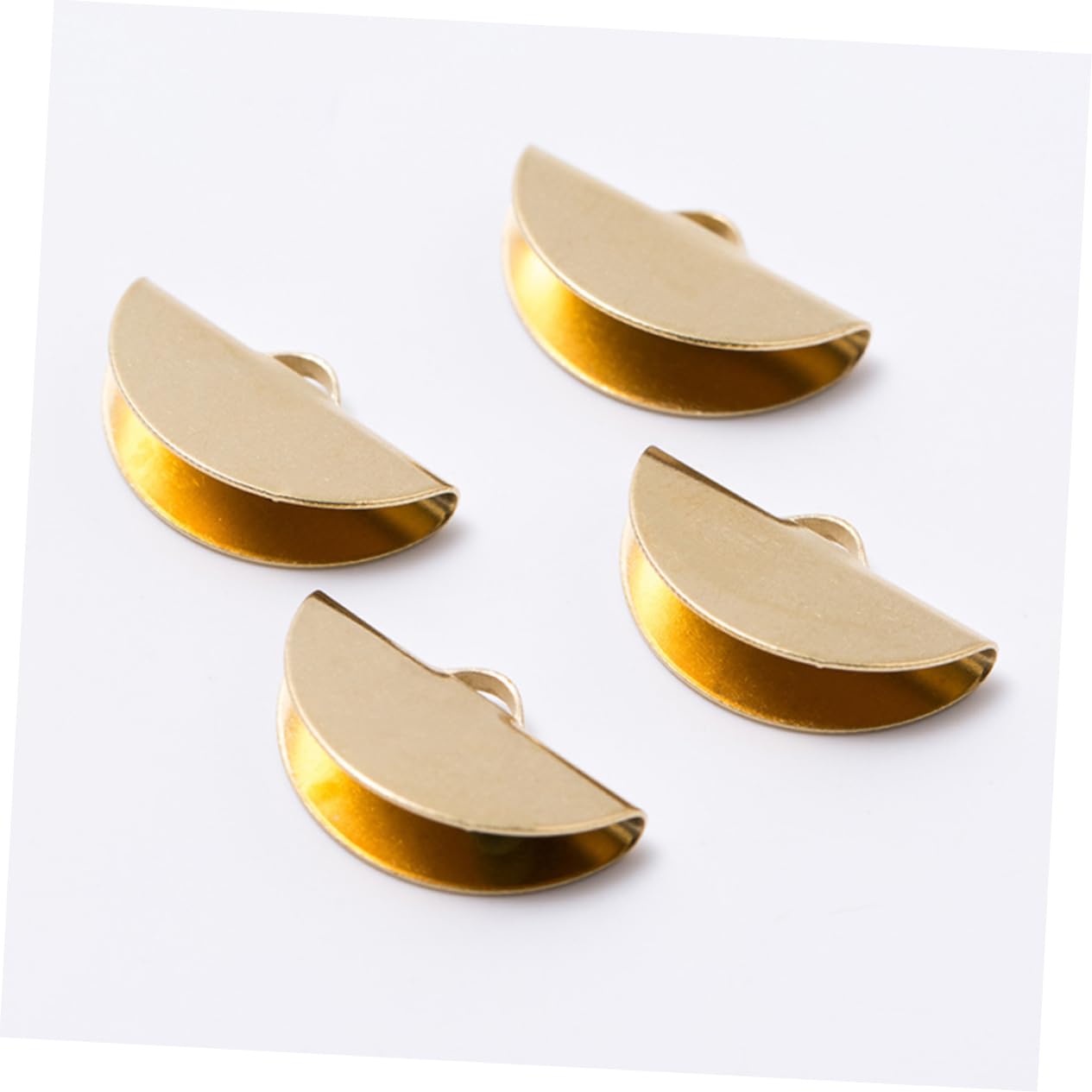 Uonlytech 2 Sätze Halbrunde Clip Tassel Clips Fächerförmige Schmuckverschlüsse Taschenbefestigungen Für Dekoration Goldene Zubehörteile Für Bastelprojekte 100 Stück * 2