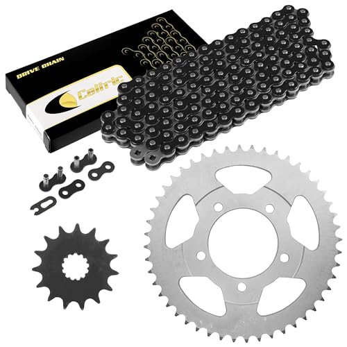 Caltric Black Drive Chain And Sprocket Kit Compatible with Suzuki Gsx650F Gsx650Fa 2008-2016