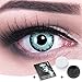 Produktbild Funnylens SONDERANGEBOT 1 Paar farbige blaue Oblivion Crazy Fun Kontaktlinsen mit Behälter von Funnylens. Perfekt zu Halloween, Karneval, Fasching oder Fasnacht Verkleidung