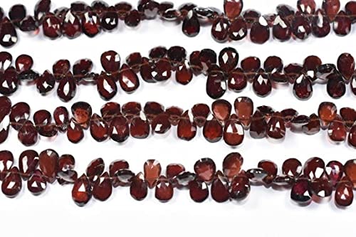 Perles briolettes garnet pyrope rouge naturel pour customiser colliers et boucles d'oreilles