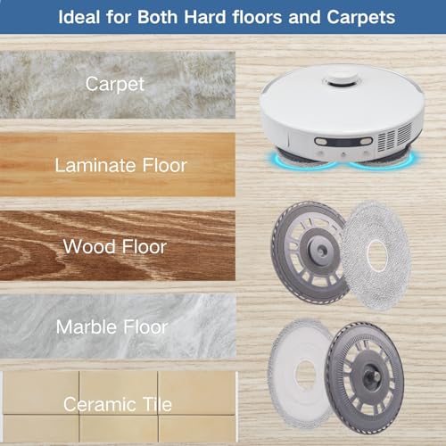 IRUOLYNN 2 Mop pad Holders and 4 mop Pads,Replacement Accessories Compatible with Dreame X30 Ultra,X40 Ultra,X40 Master,L10s Pro Ultra Heat,L20 Ultra,L30 Ultra,L40 Ultra,MOVA P10 Pro Ultra,E30 Ultra by IRUOLYNN - Used condition - Image 6