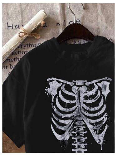Image of RoseSeek Women's Graphic Letter Tee Crew Neck Drop Shoulder Trendy Summer T Shirt Short Sleeve Vintage Car Print Top