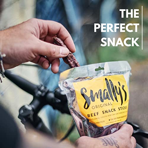 Smally's Biltong Chilli - High Protein Beef Snack, Ready To Eat, Gluten Free, Low Fat, No Added Sugar, No Artificial Colours Or Flavours - 500G Pack - 6