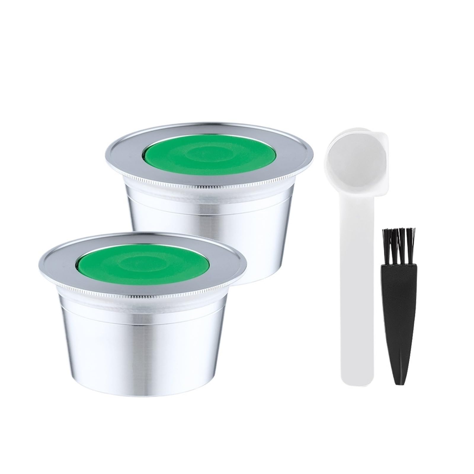 Cápsulas de filtro acero inoxidable reutilizables cápsulas café recargables | 2 Capsules