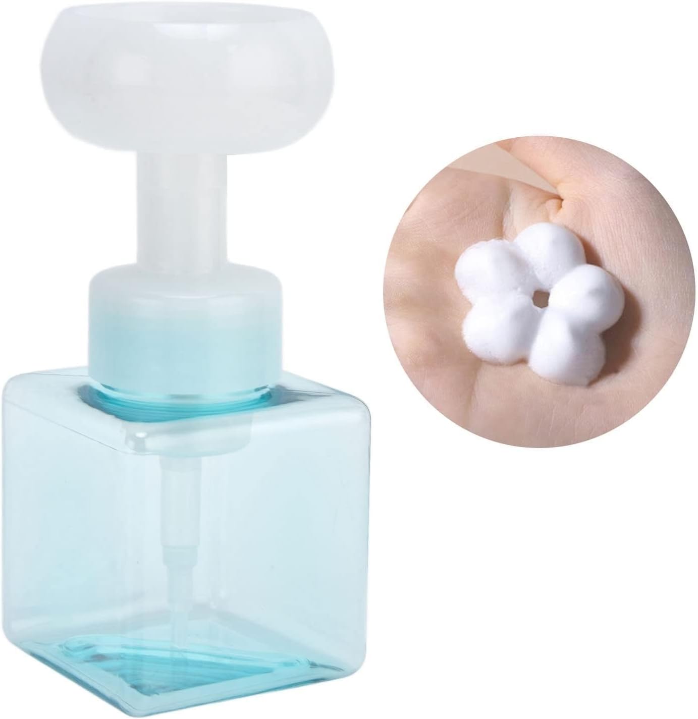 Cyrank Foaming Soap Dispenser, Foaming Hand Soap Dispenser Foaming Dispenser 8.4oz 250ml Flower Shape Refillable Empty Foam Liquid Hand Soap Container Reusable for Bathroom for Liquid Soap - Image 6