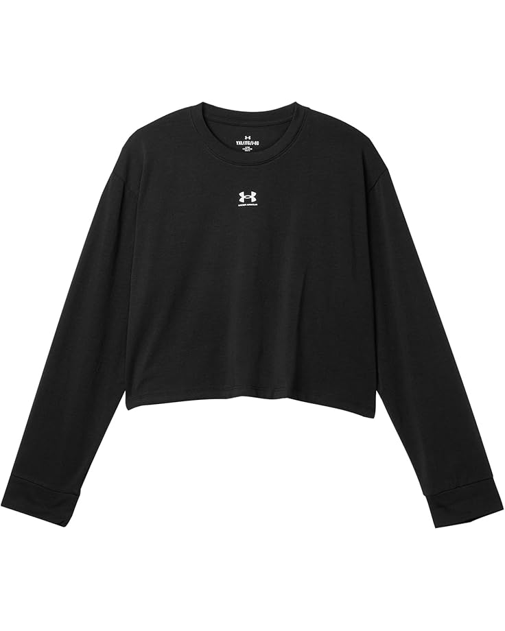Under Armour Kids Rival Boxy Long Sleeve T Shirt (Big Kid) - Main View