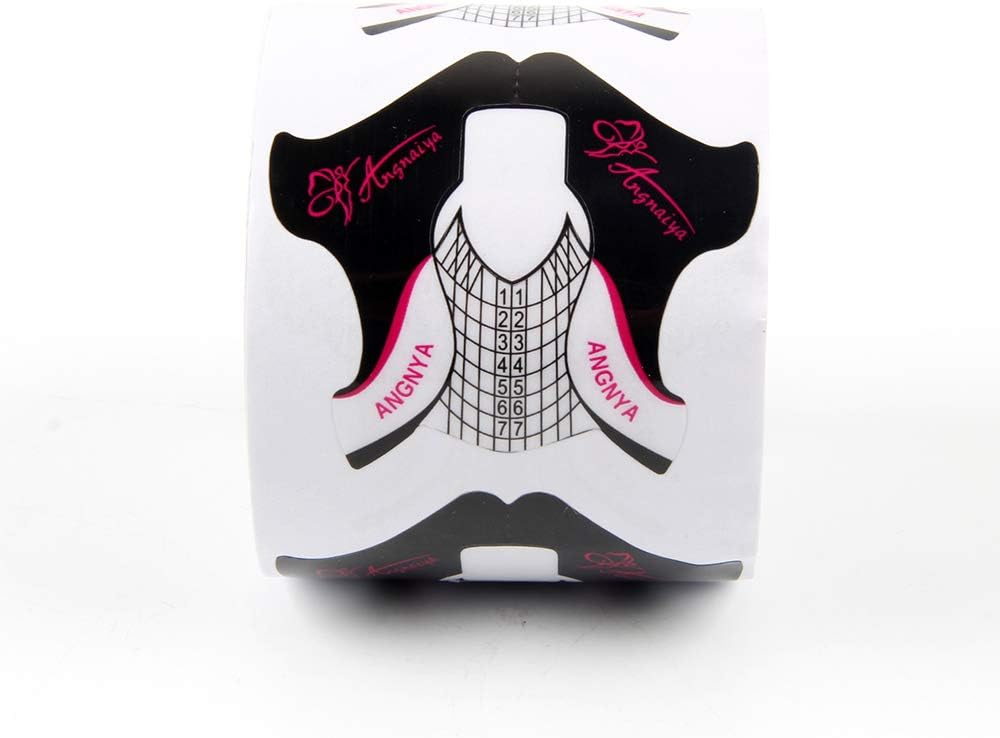 ANGNYA Nail Form for Acrylic/UV Gel Nail Tips Extension Form Guide Sticker Manicure Nail Art Tool