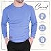 Men's Long Sleeve Waffle Thermal Shirt Top, Knitted Sweater, Sweatshirt for Men (US, Alpha, Small, Regular, Regular, Cornflower Blue, Crew-Neck)