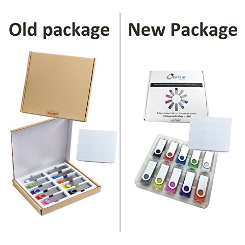 Enfain 16Gb Usb Flash Drive Memory Stick Thumb Drives Bulk (Multicolor, 10 Pack) #TOP7