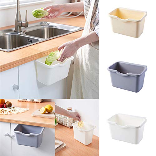 NWHEBET 1PCS Mini Botes de Basura Cocina, Cubo de Basura montado en la Pared, Cubo de Basura para Armario de Cocina