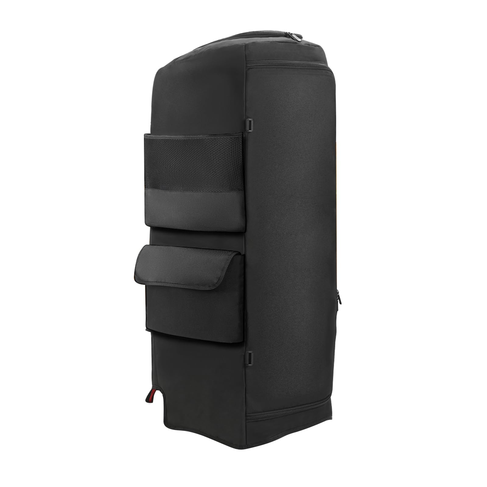 Bolsa de almacenamiento para altavoces de doble cara con bolsillo para micrófono, cubierta antipolvo de nailon impermeable, cierre de cremallera, diseño antideslizante, accesorios para altavoces para