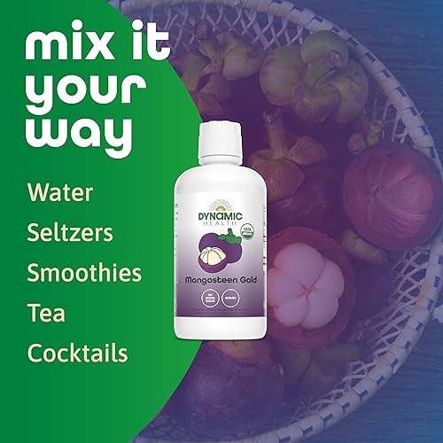 Dynamic Health Mangosteen Gold, Organic Mangosteen 100% Juice, No Additives, Antioxidant, Vegan, Gluten Free, Non-GMO, 32 Fl oz - Thumbnail 4