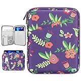 BEQUEME AUFBEWAHRUNG - Mit einem Hauptfach, zwei offenen Taschen, einer Netztasche und einer Vordertasche bietet diese Hülle ausreichend Platz für Ihre Gegenstände. Im Hauptfach kann Ihr Tablet aufbewahrt werden, in den anderen Taschen sind die kleineren Gegenstände wie Stifte, Kabel, Maus, Kopfhörer und Mobiltelefone gut organisiert.
