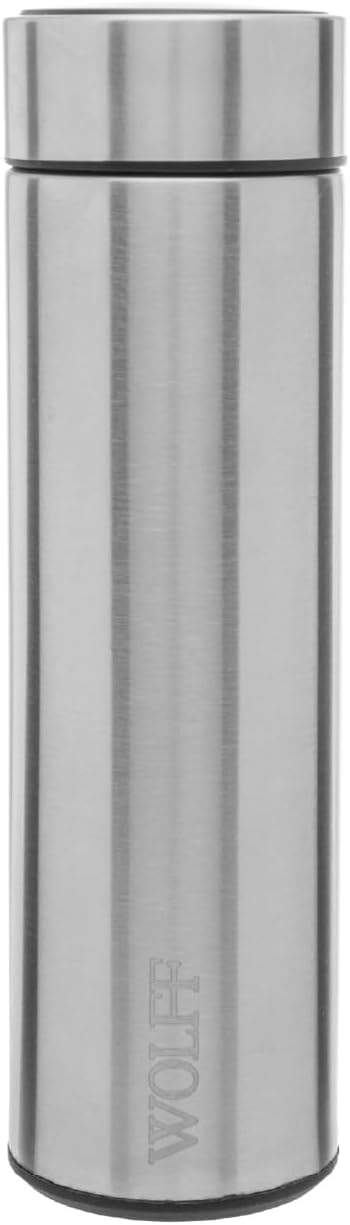WOLFF - Garrafa Térmica de Aço Inox com Termômetro em Led 500ml - Conserva Bebidas Quentes e Frias