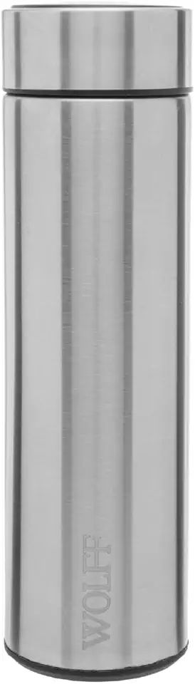 WOLFF - Garrafa Térmica de Aço Inox com Termômetro em Led 500ml - Conserva Bebidas Quentes e Frias
