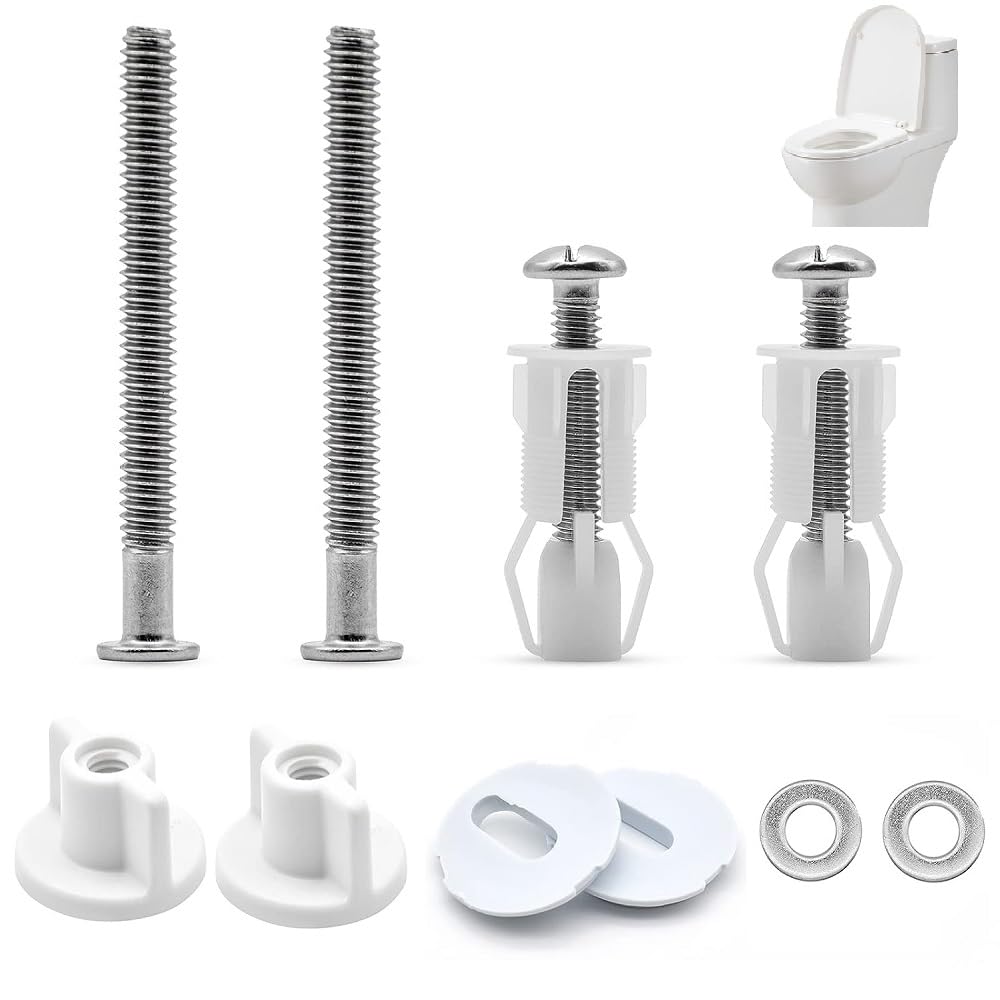 Corsehild 2 Pairs Toilet Seats Screws and Bolts, Toilet Seat Fittings