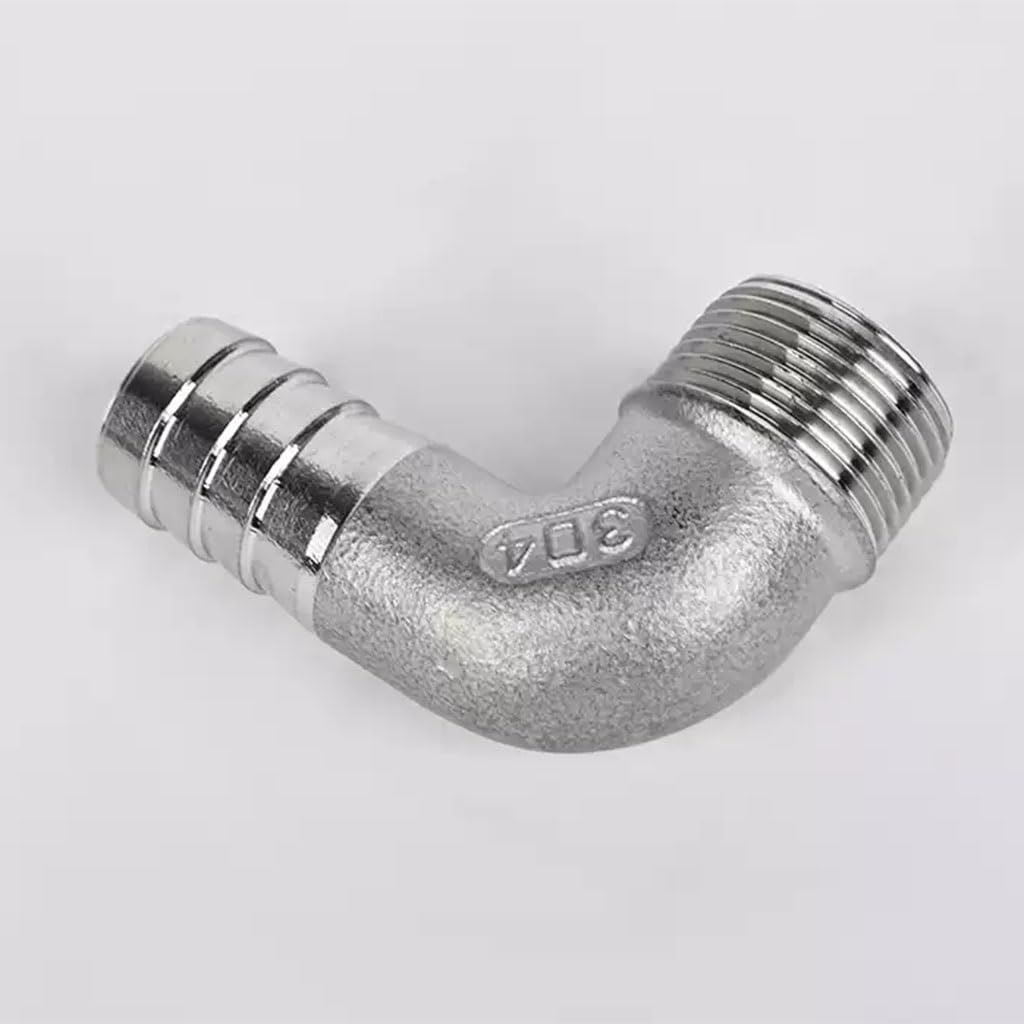 Złącze kolankowe ze stali nierdzewnej 304 90 stopni męskie króciec do węża dla średnicy wewnętrznej 6-50mm -1/8 "do 2" rozmiary gwintów(1inch x33mm)