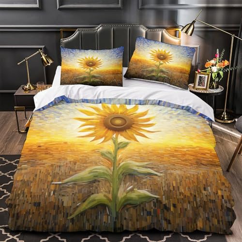 Housse de couette microfbre 140x200 3D facile d'entretien - 4