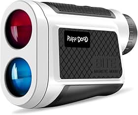 Telêmetro de caça de golfe com inclinação, telêmetro a laser de 1000 jardas para golfe, ampliação de 6x, vibração de travamento do mastro de bandeira, telêmetros recarregáveis ​​co